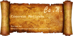 Csernus Melinda névjegykártya