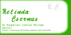 melinda csernus business card